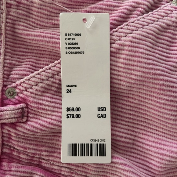 BDG High-rise Carpenter Corduroy Shorts - Pink - Picture 3 of 3